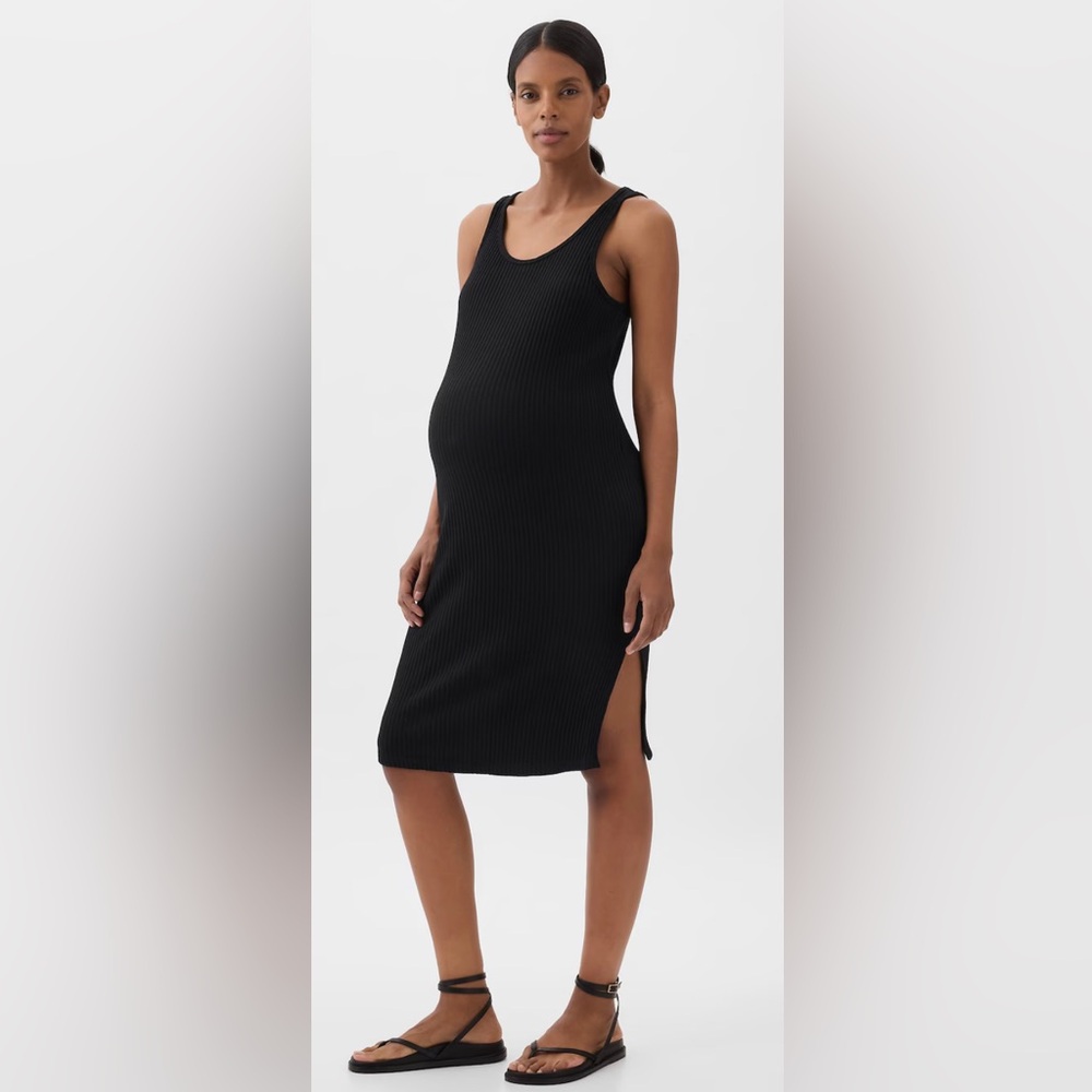 Gap Maternity ribbed midi tank dress with side slits. Size xl.